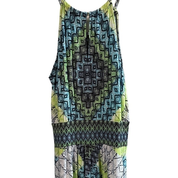 London Times Sleeveless Multicolored Maxi Dress 8 - Picture 3 of 7